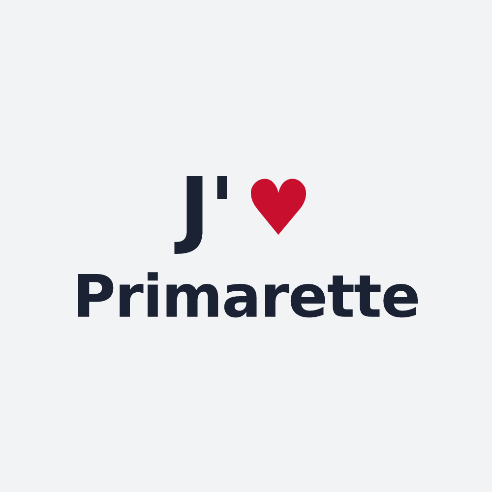 Poster personnalisé Primarette — design J'aime Primarette