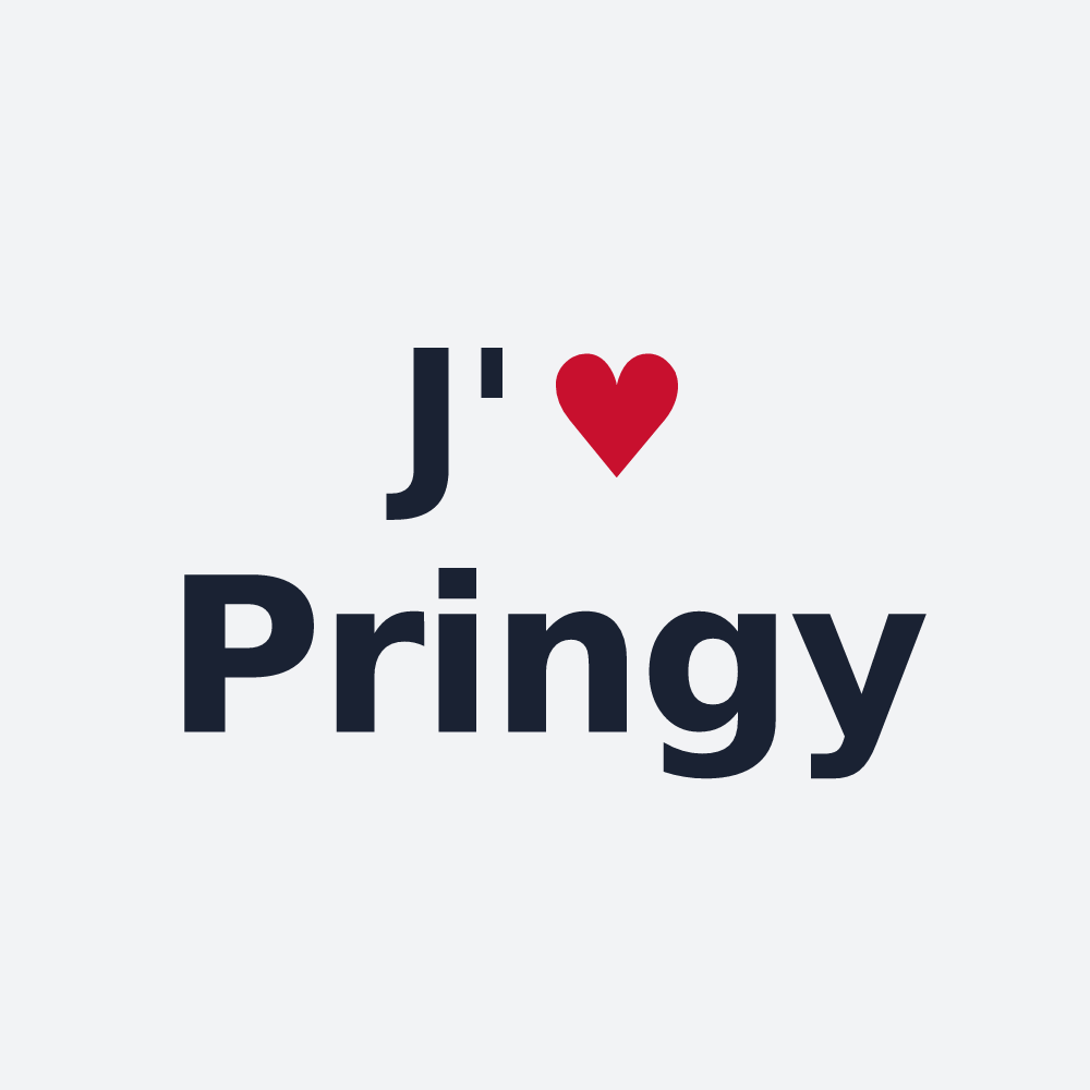 Poster personnalisé Pringy — design J'aime Pringy