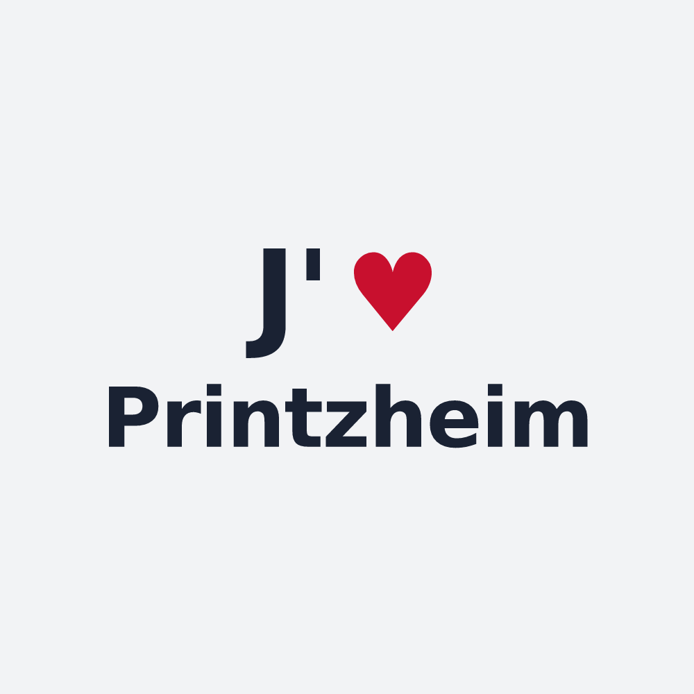 Poster personnalisé Printzheim — design J'aime Printzheim