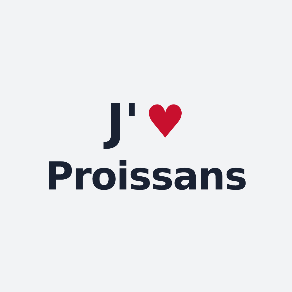 Poster personnalisé Proissans — design J'aime Proissans