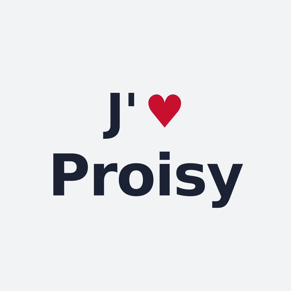 Poster personnalisé Proisy — design J'aime Proisy
