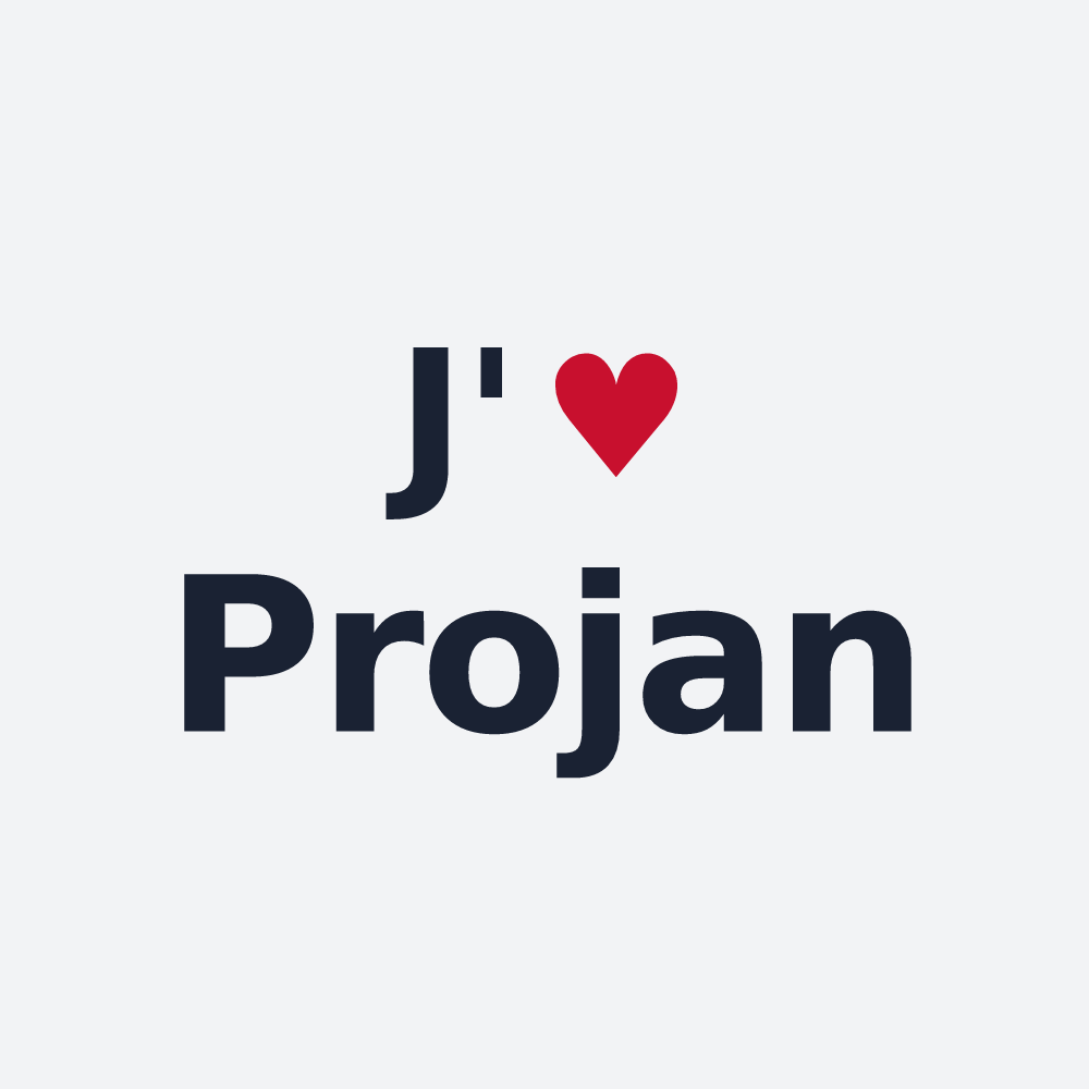 Poster personnalisé Projan — design J'aime Projan