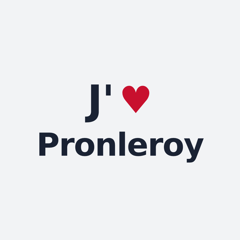 Poster personnalisé Pronleroy — design J'aime Pronleroy