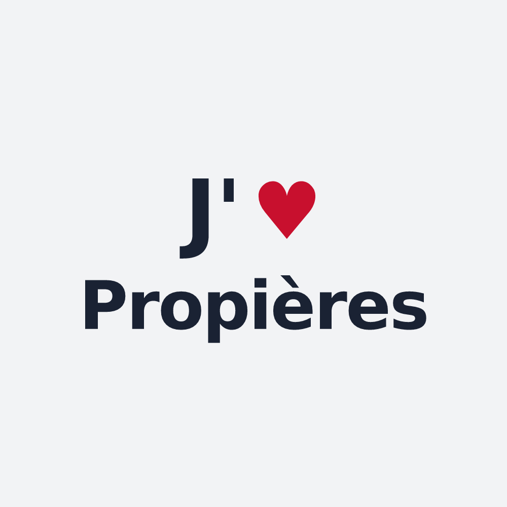 Poster personnalisé Propières — design J'aime Propières