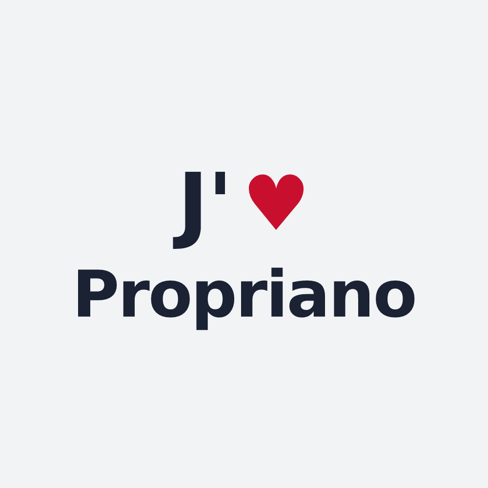 Poster personnalisé Propriano — design J'aime Propriano