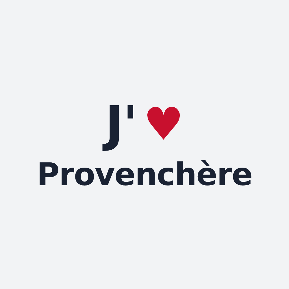 Poster personnalisé Provenchère — design J'aime Provenchère
