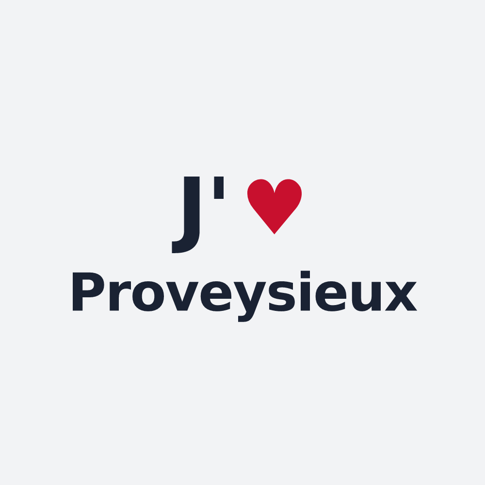 Poster personnalisé Proveysieux — design J'aime Proveysieux