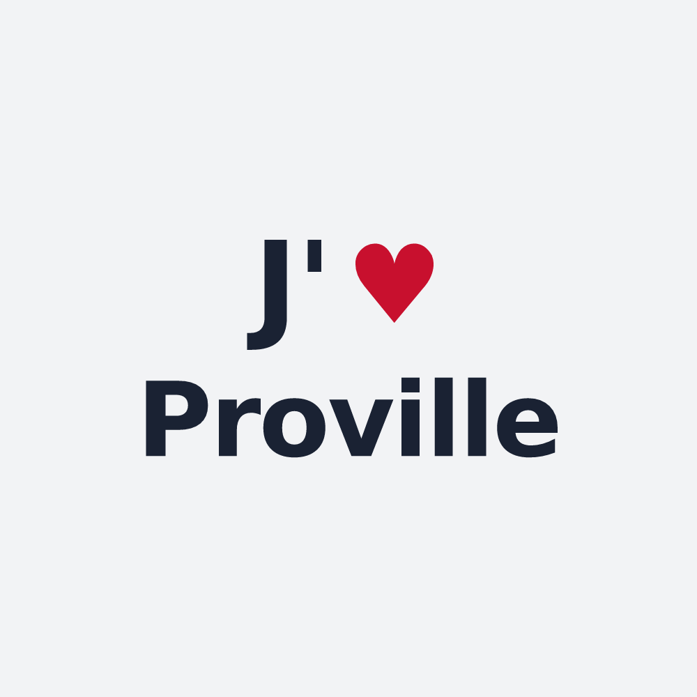 Poster personnalisé Proville — design J'aime Proville