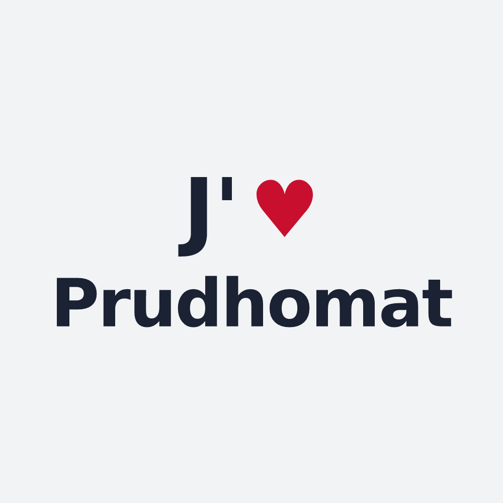 Poster personnalisé Prudhomat — design J'aime Prudhomat