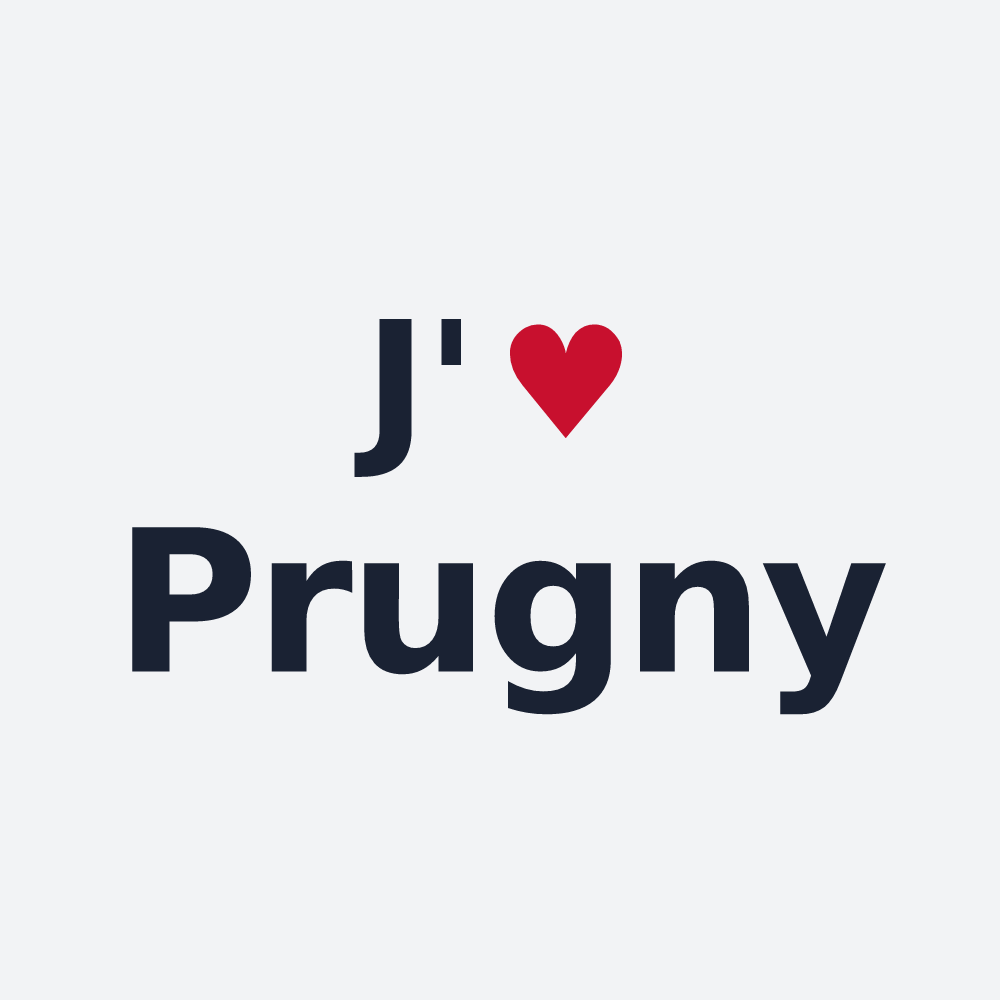 Poster personnalisé Prugny — design J'aime Prugny