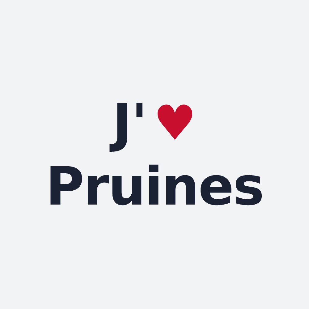 Poster personnalisé Pruines — design J'aime Pruines
