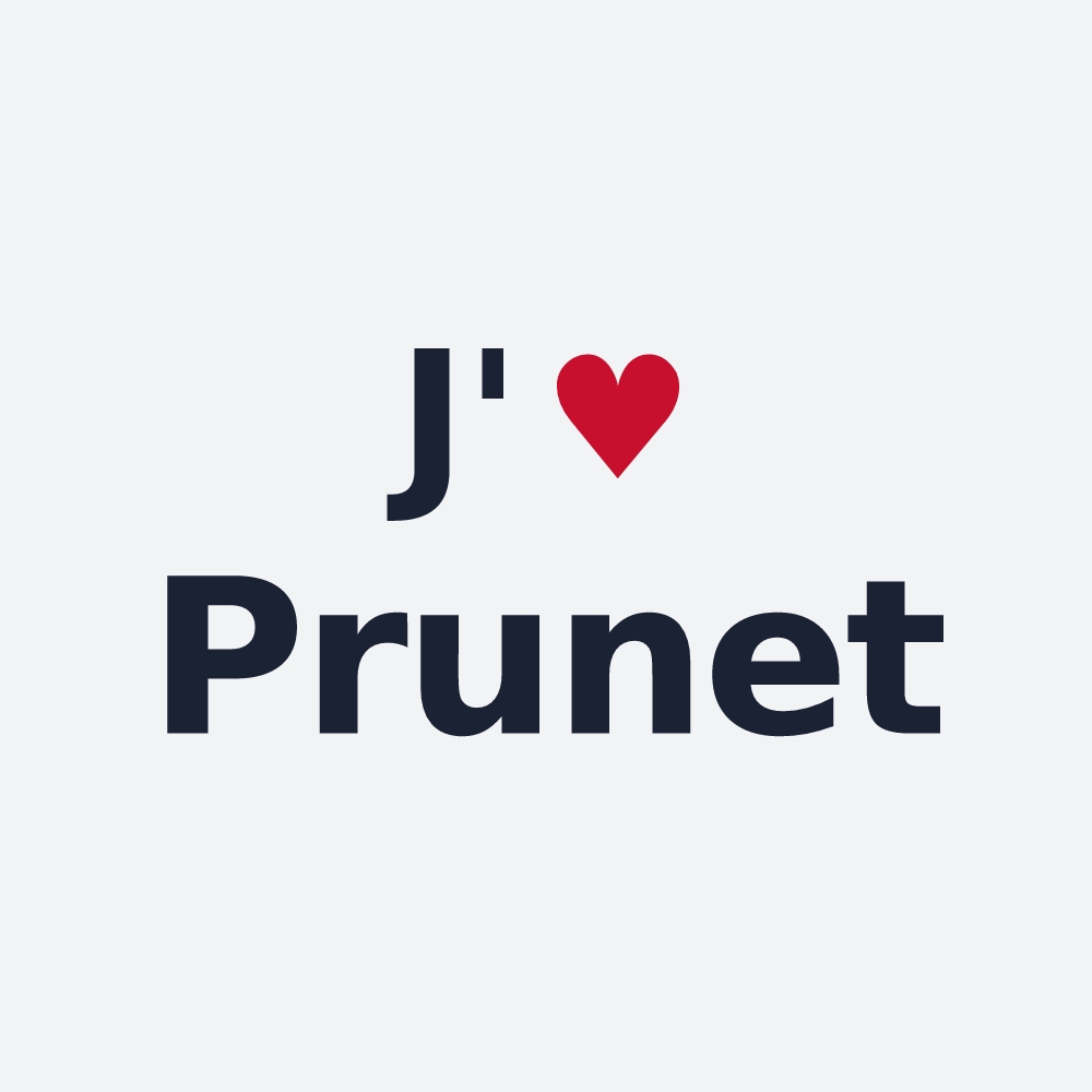 Poster personnalisé Prunet — design J'aime Prunet