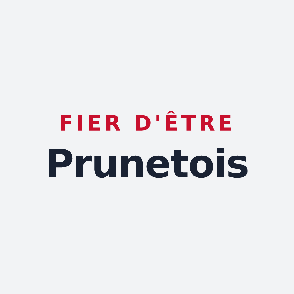 Poster « Fier d'être Prunetois » — design pour Prunet