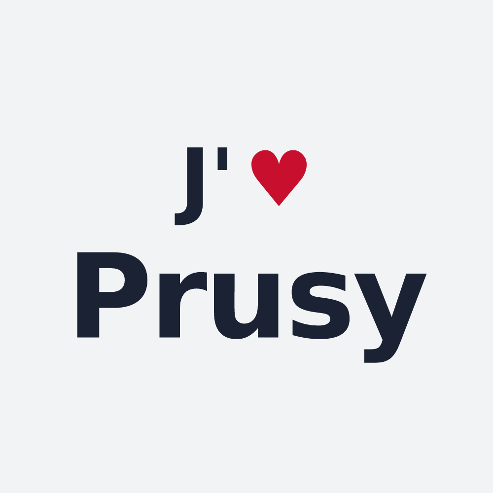 Poster personnalisé Prusy — design J'aime Prusy