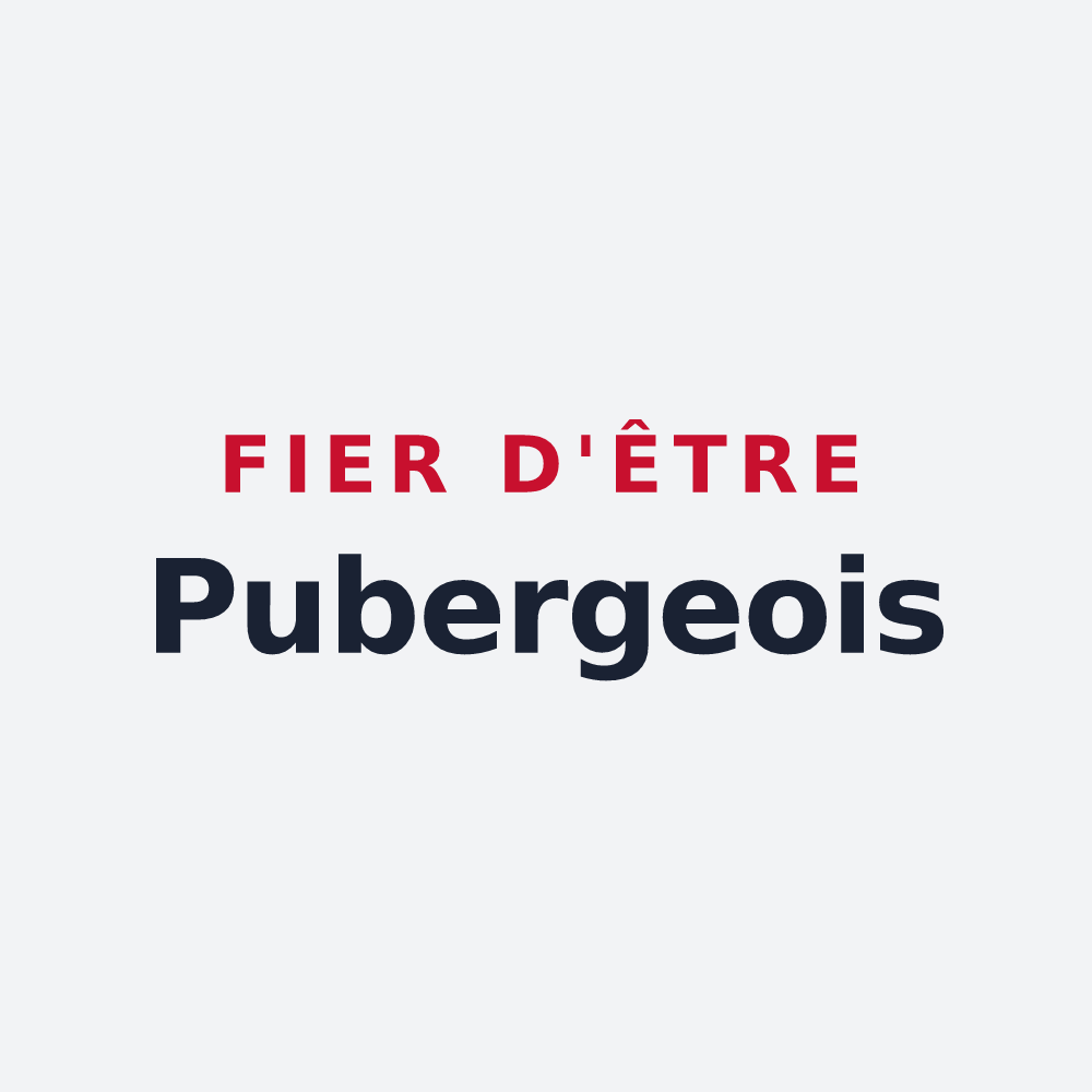 Poster « Fier d'être Pubergeois » — design pour Puberg