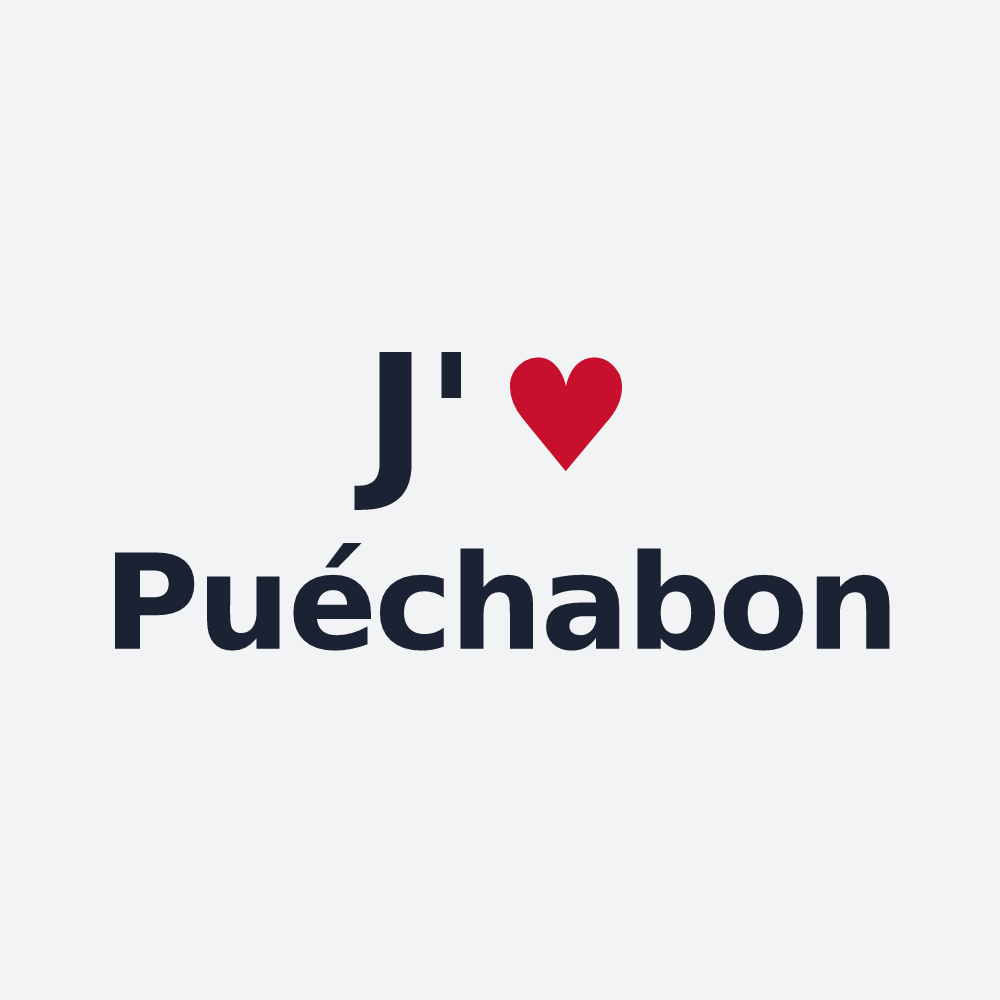 Poster personnalisé Puéchabon — design J'aime Puéchabon