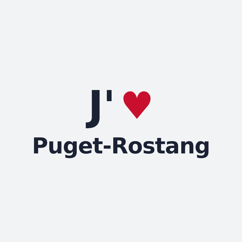 Poster personnalisé Puget-Rostang — design « J'aime Puget-Rostang » imprimé sur le poster