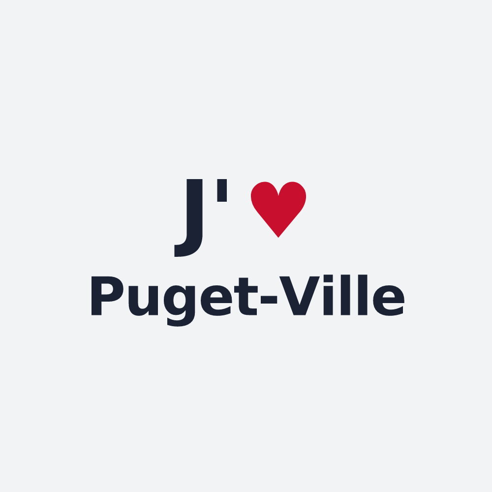 Poster personnalisé Puget-Ville — design J'aime Puget-Ville