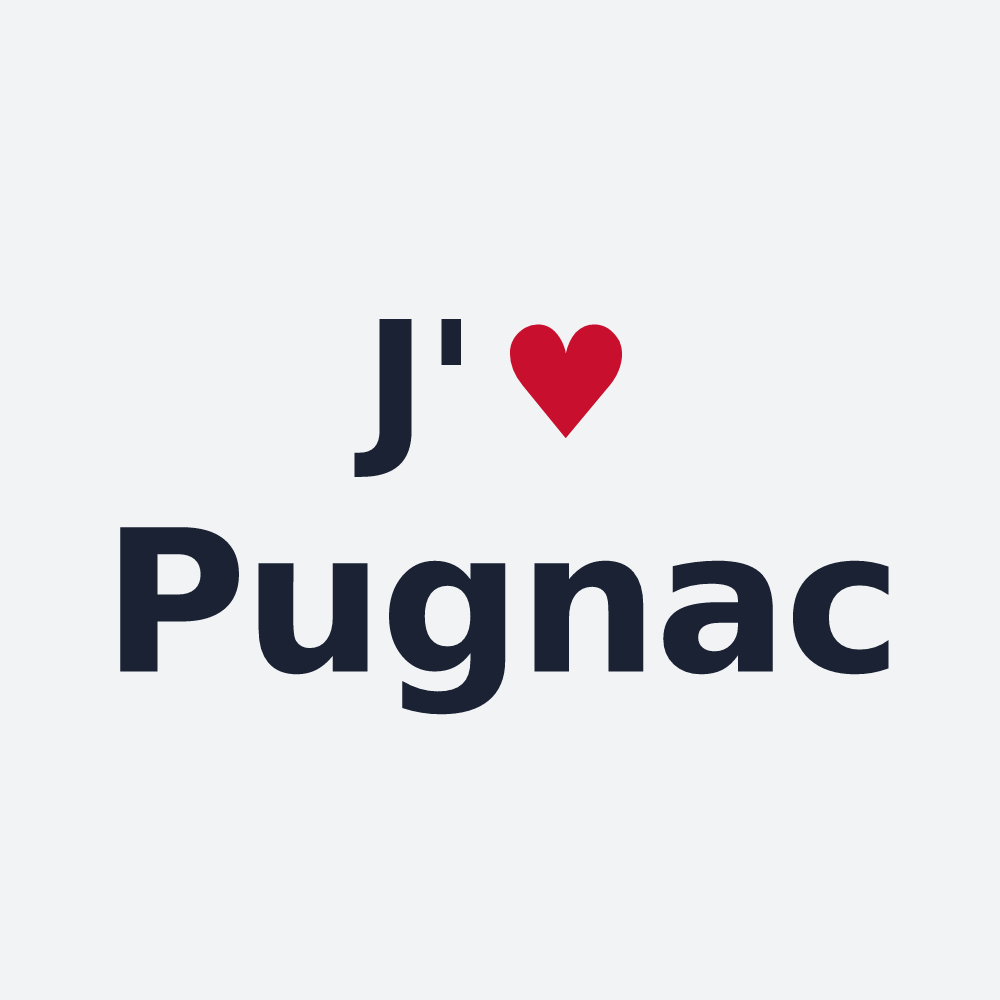 Poster personnalisé Pugnac — design J'aime Pugnac
