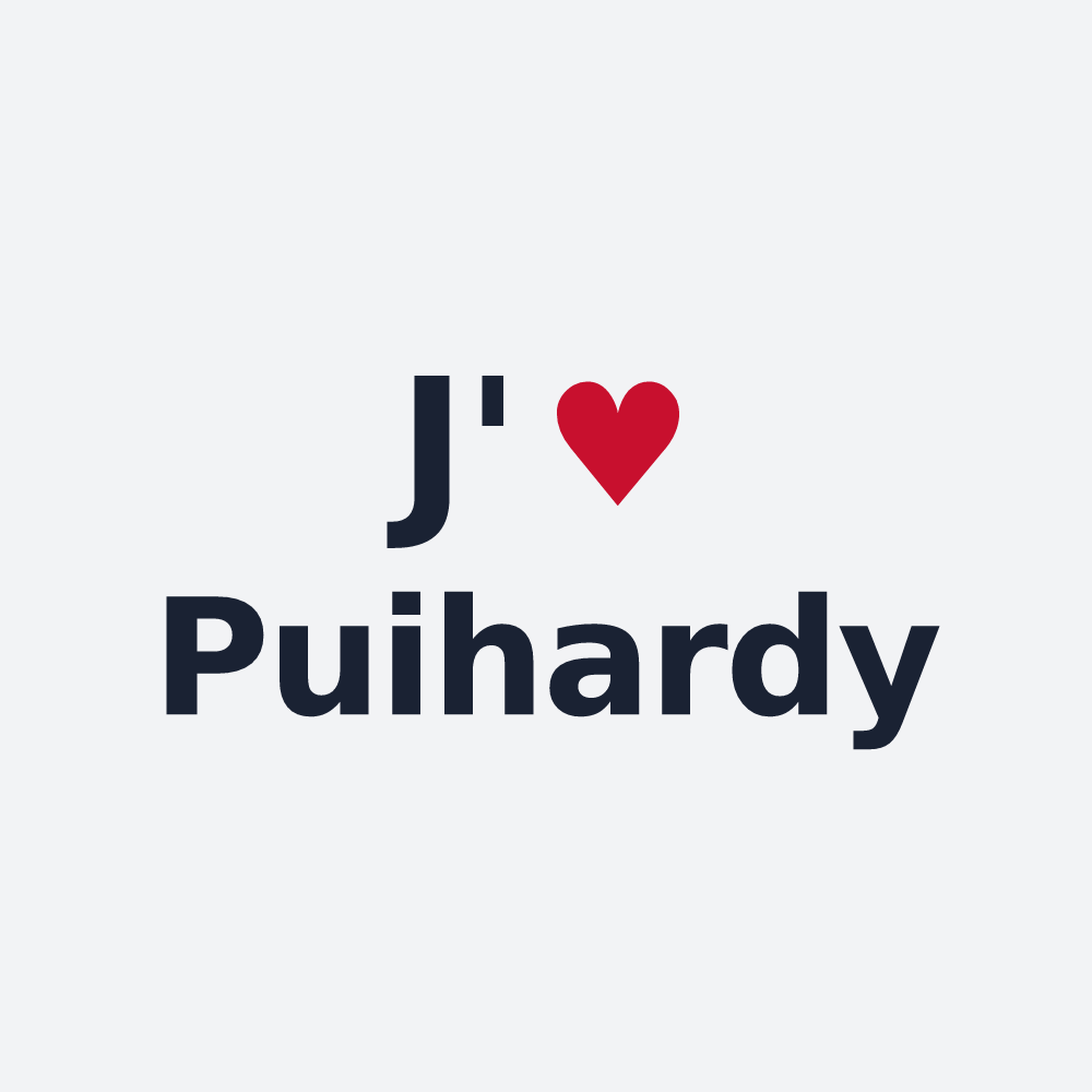 Poster personnalisé Puihardy — design J'aime Puihardy