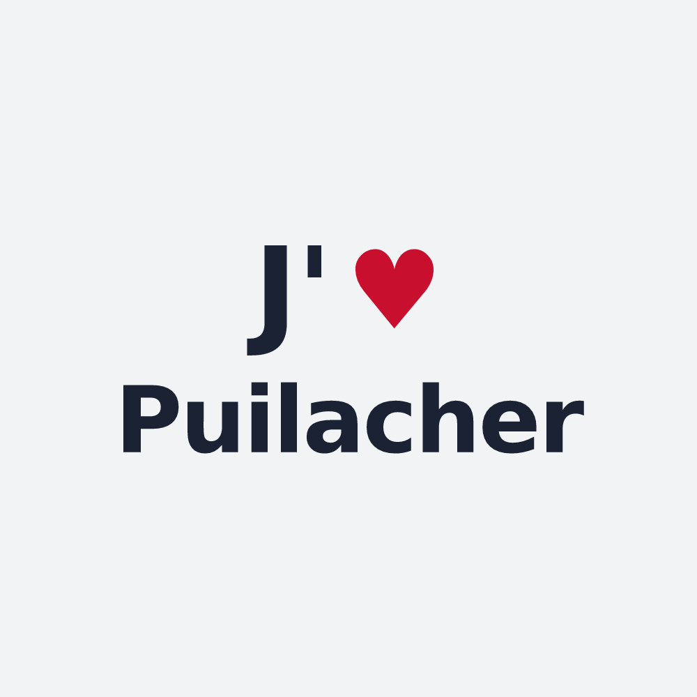 Poster personnalisé Puilacher — design J'aime Puilacher