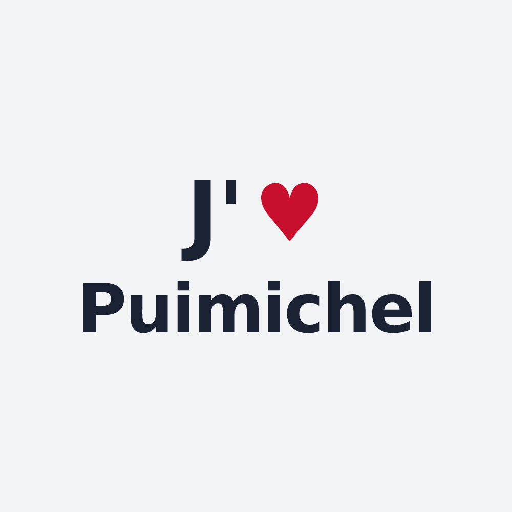Poster personnalisé Puimichel — design J'aime Puimichel