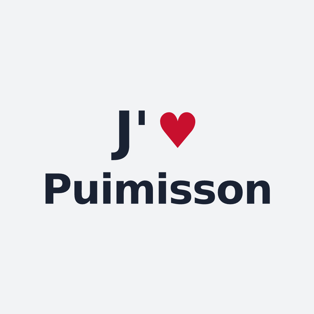 Poster personnalisé Puimisson — design J'aime Puimisson