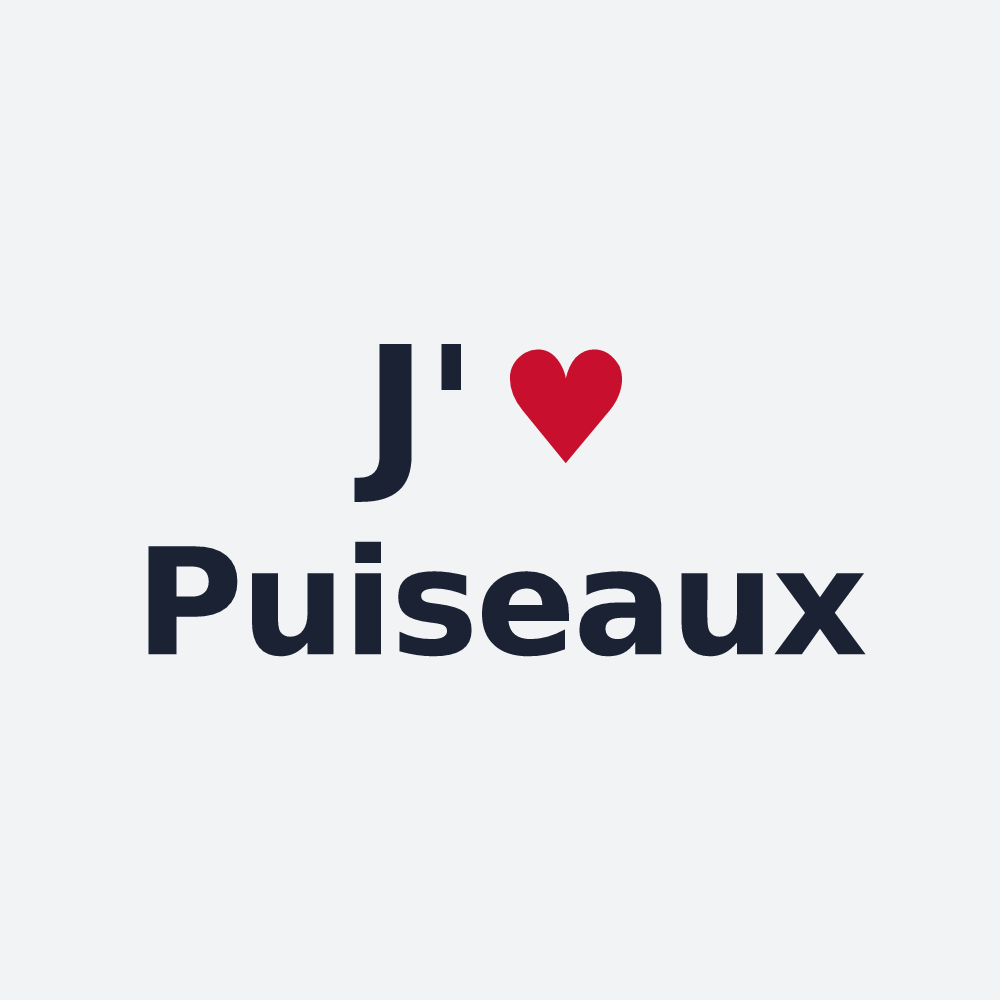 Poster personnalisé Puiseaux — design J'aime Puiseaux