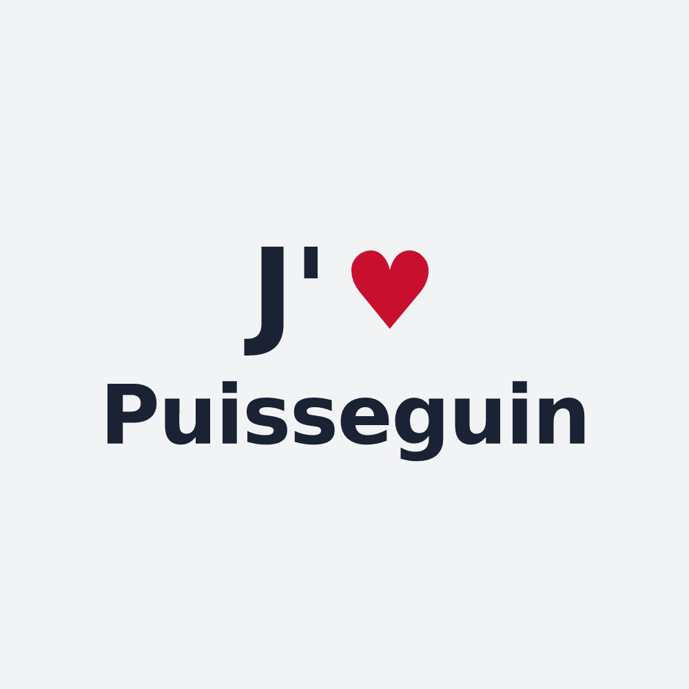 Poster personnalisé Puisseguin — design J'aime Puisseguin