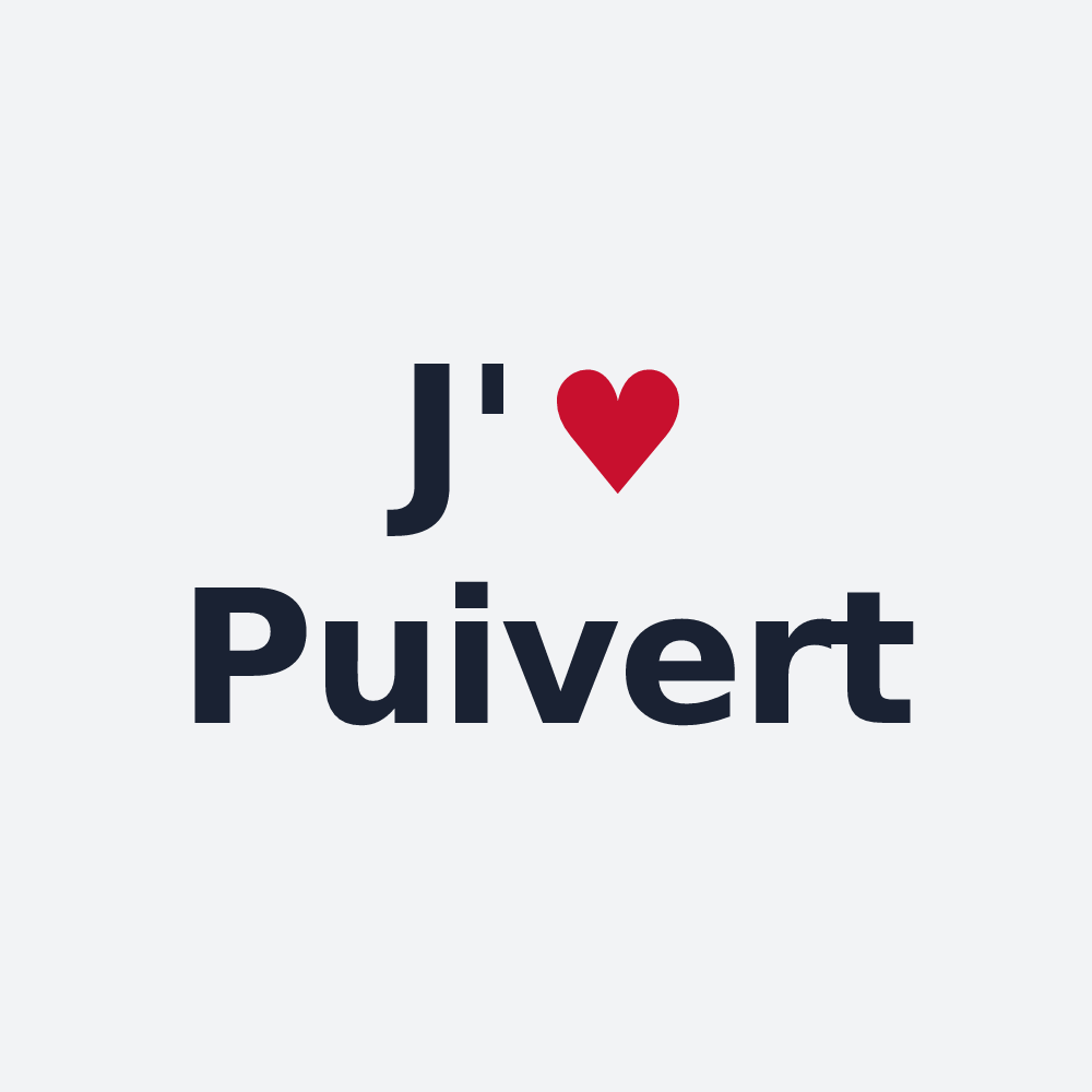 Poster personnalisé Puivert — design J'aime Puivert