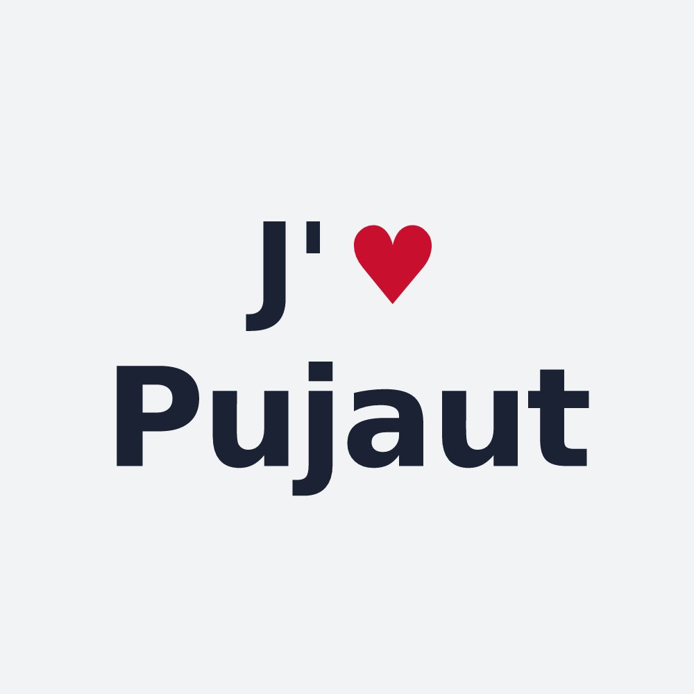 Poster personnalisé Pujaut — design J'aime Pujaut