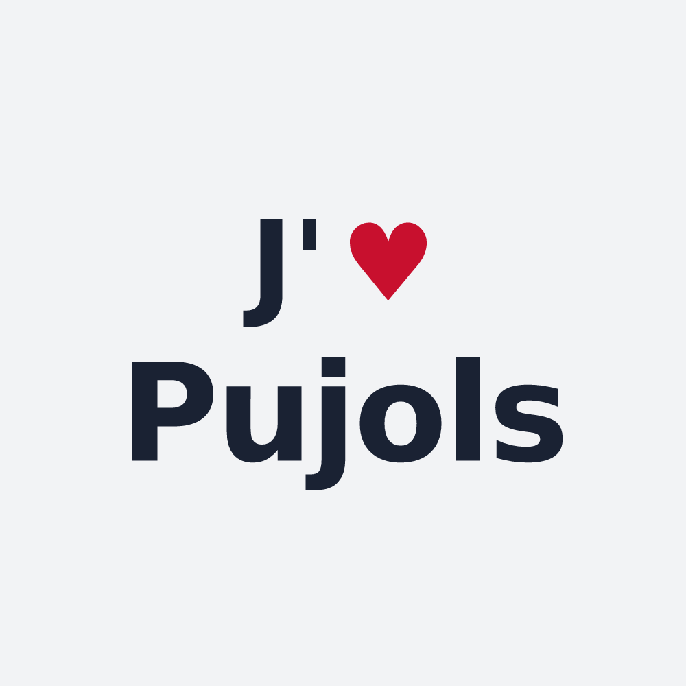 Poster personnalisé Pujols — design J'aime Pujols