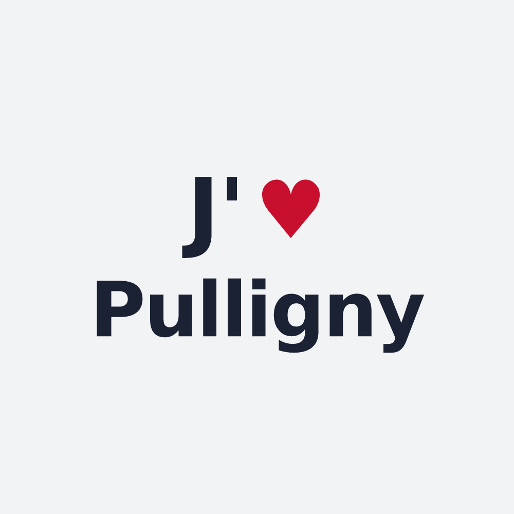 Poster personnalisé Pulligny — design J'aime Pulligny