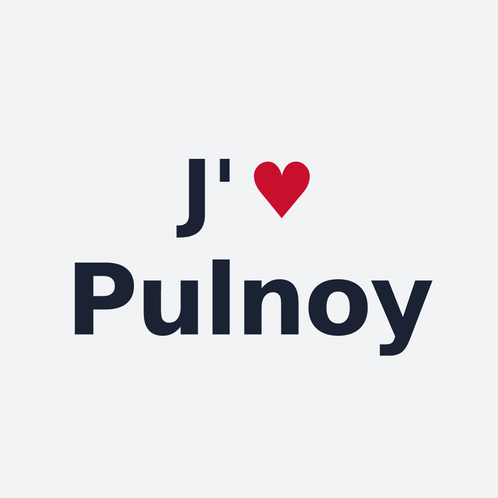 Poster personnalisé Pulnoy — design « J'aime Pulnoy » imprimé sur le poster