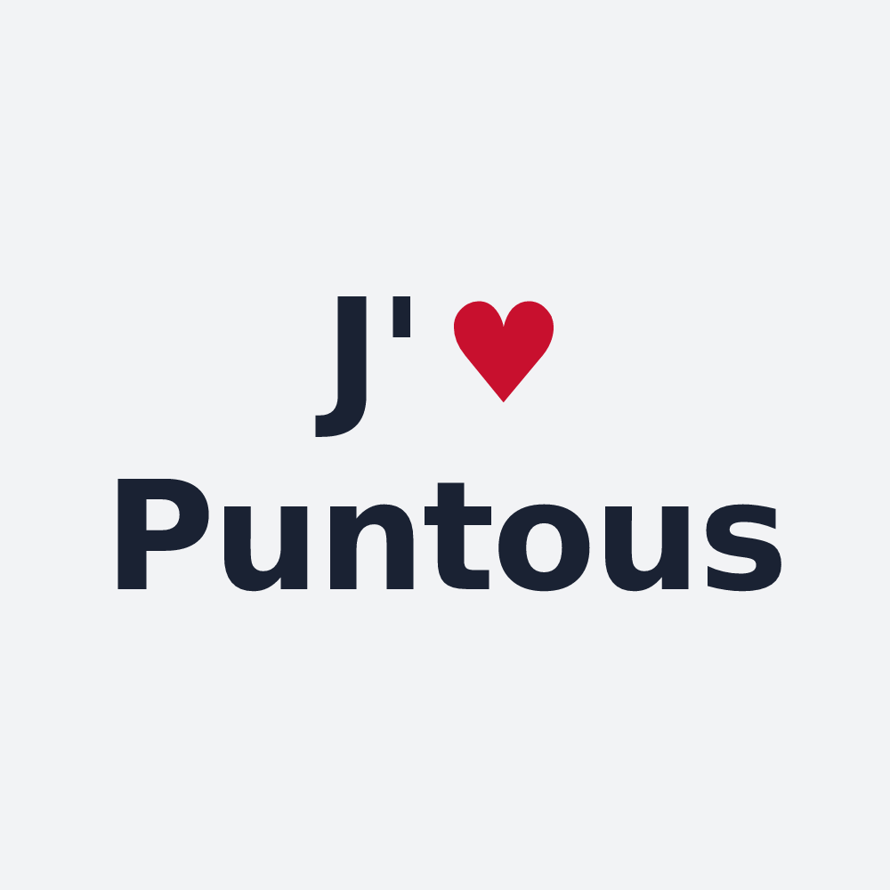 Poster personnalisé Puntous — design J'aime Puntous