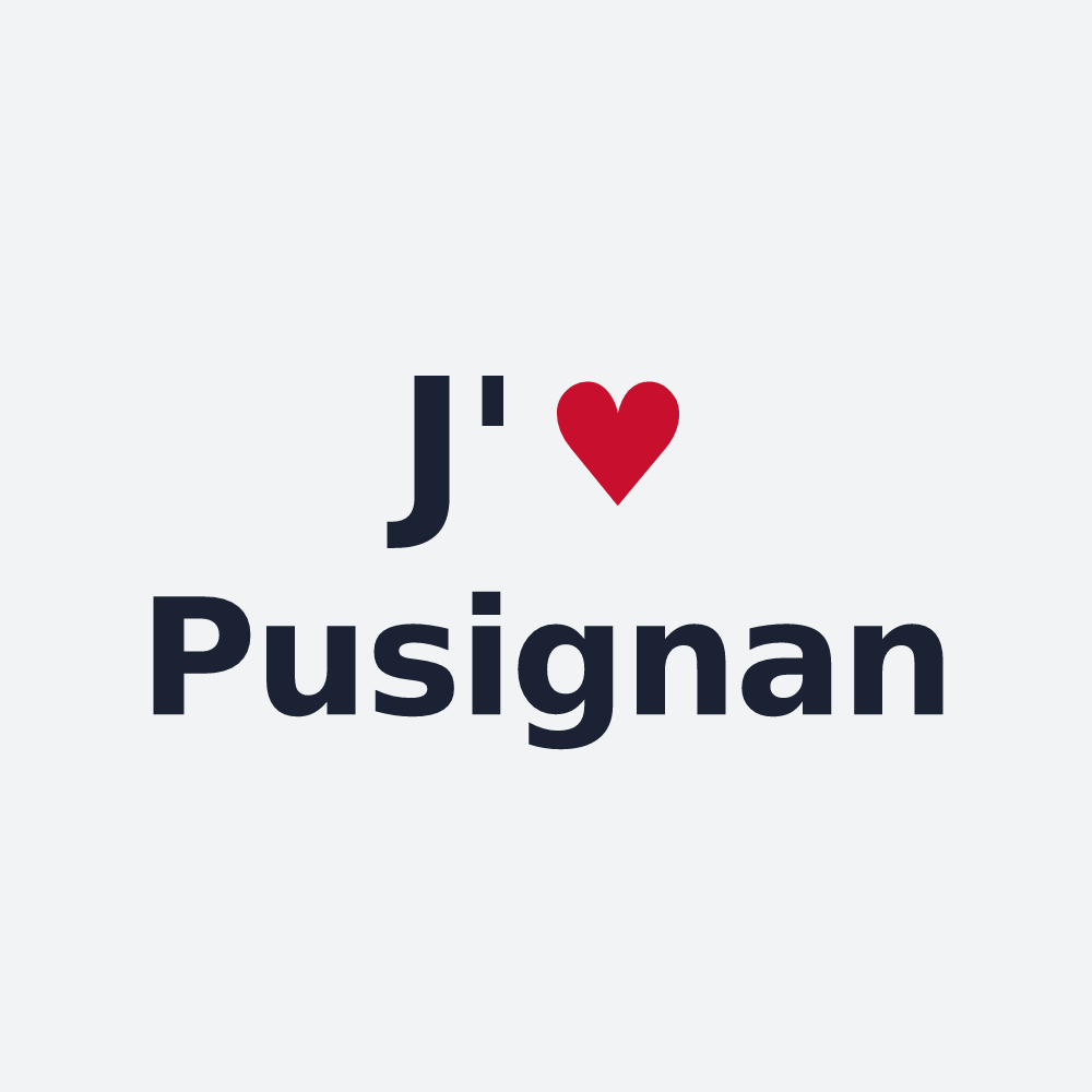 Poster personnalisé Pusignan — design J'aime Pusignan