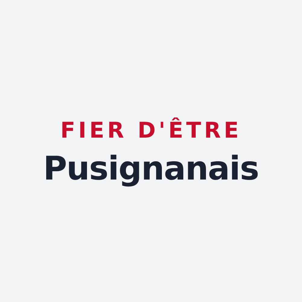 Poster « Fier d'être Pusignanais » — design pour Pusignan