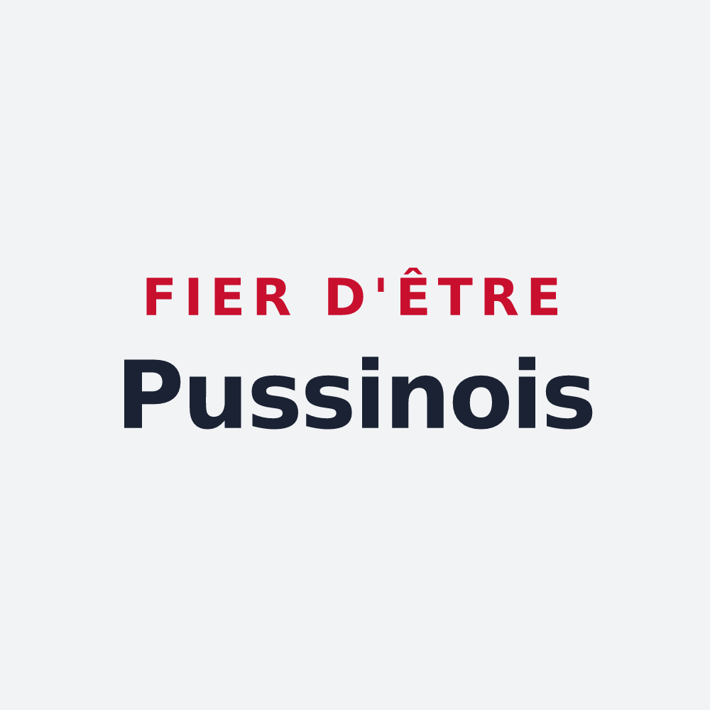 Poster « Fier d'être Pussinois » — design pour Pussigny