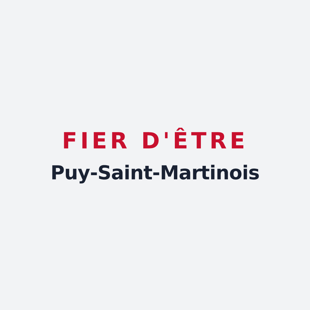 Poster « Fier d'être Puy-Saint-Martinois » — design pour Puy-Saint-Martin