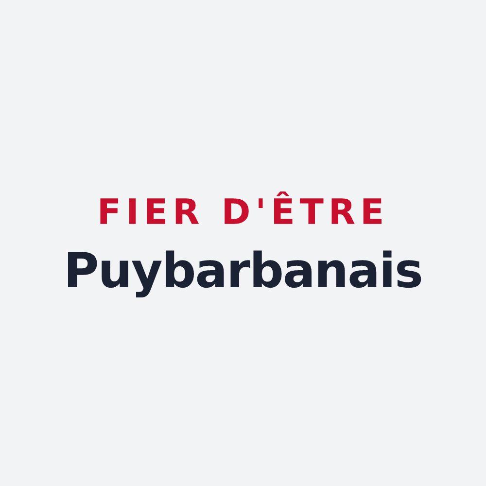 Poster « Fier d'être Puybarbanais » — design pour Puybarban