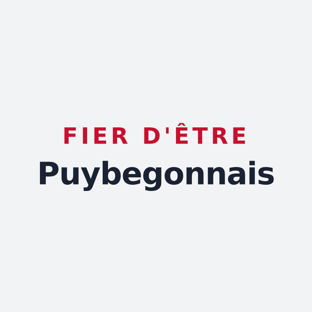 Poster « Fier d'être Puybegonnais » — design pour Puybegon
