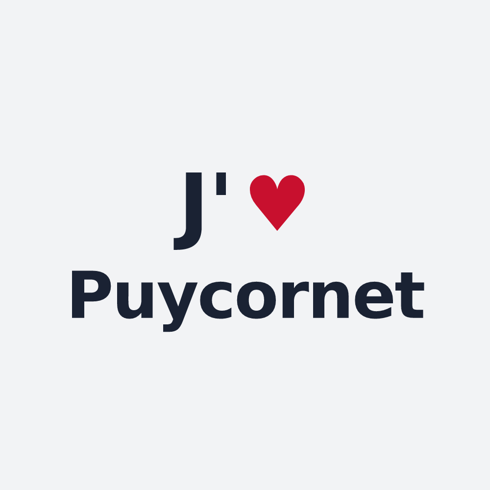 Poster personnalisé Puycornet — design J'aime Puycornet