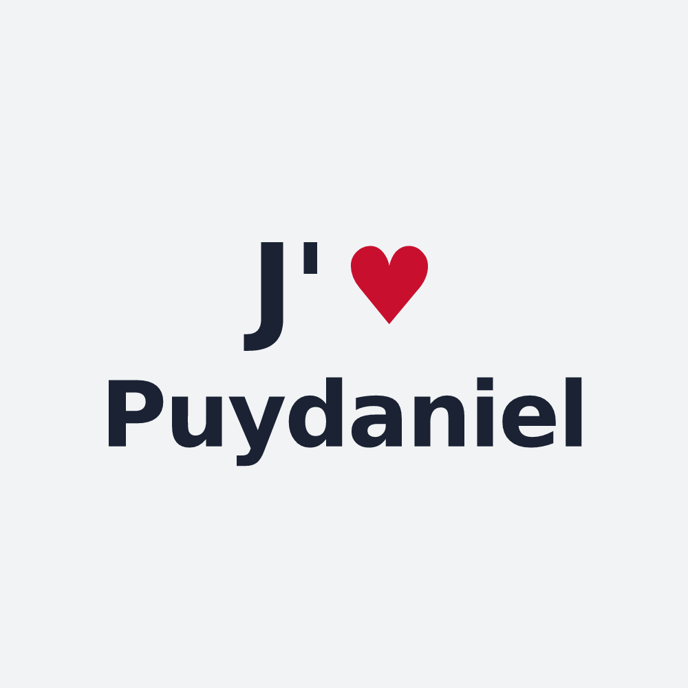 Poster personnalisé Puydaniel — design J'aime Puydaniel