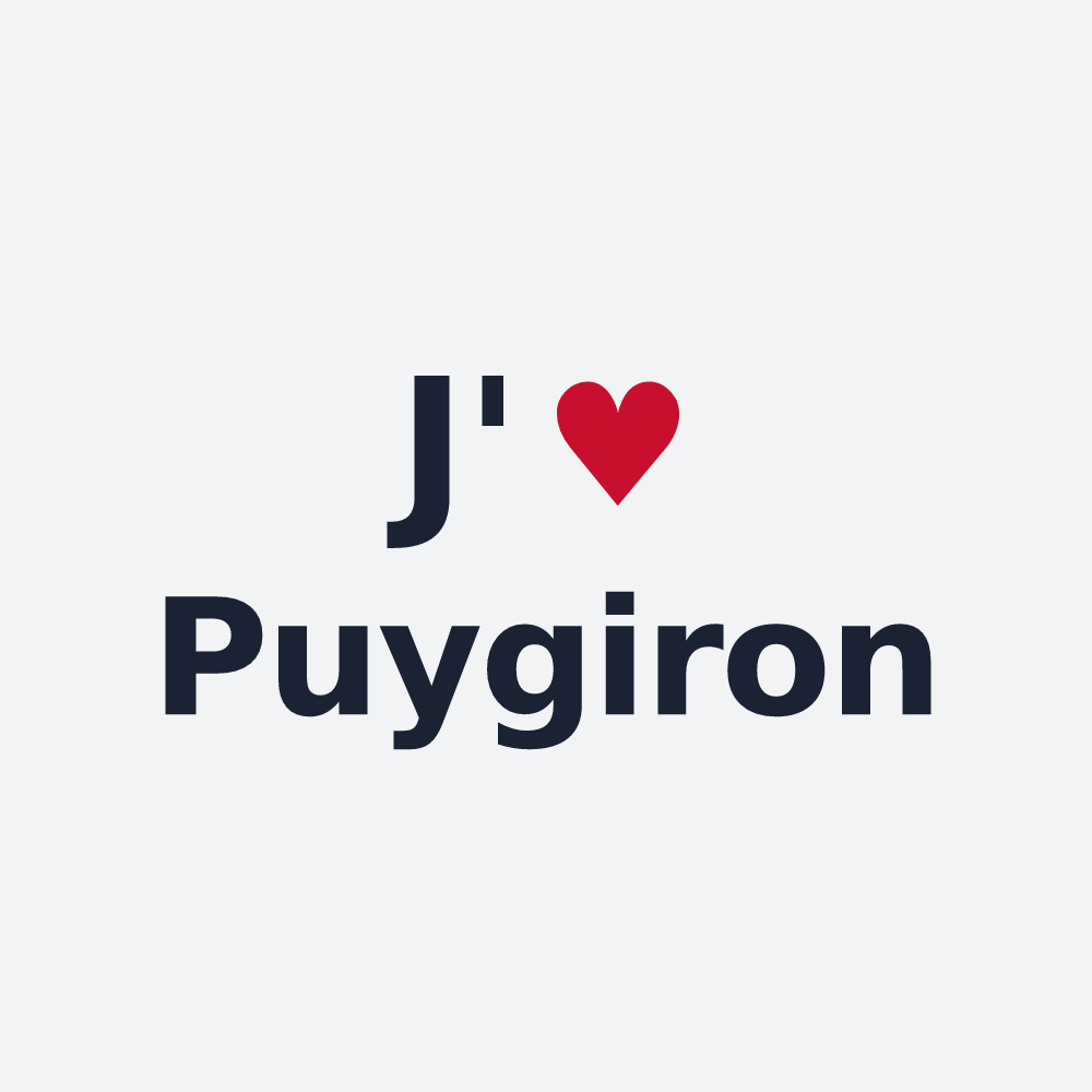 Poster personnalisé Puygiron — design J'aime Puygiron