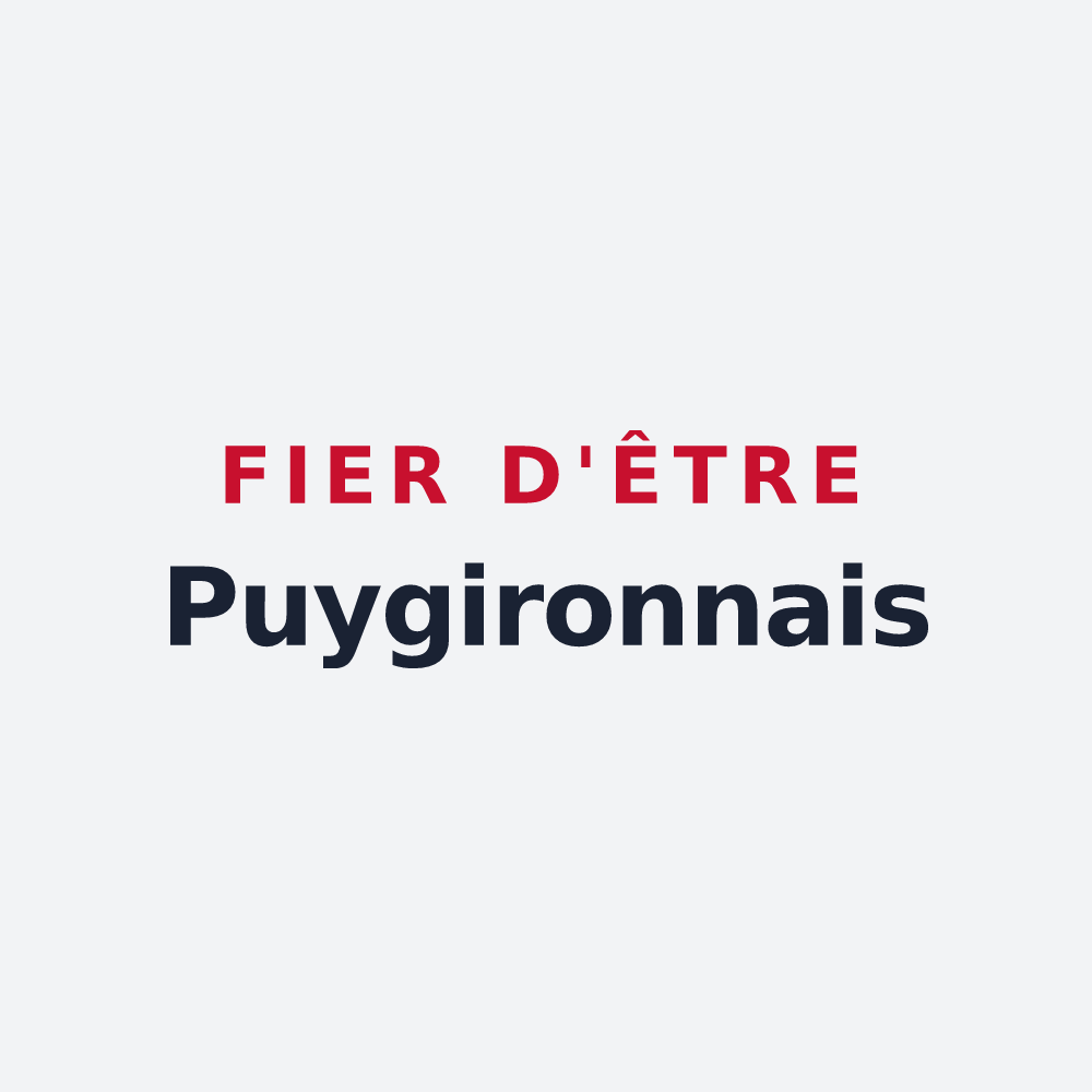 Poster « Fier d'être Puygironnais » — design pour Puygiron