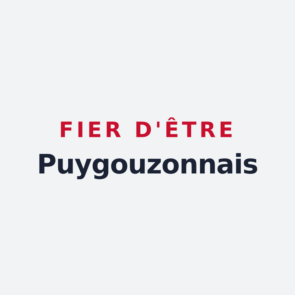 Poster « Fier d'être Puygouzonnais » — design pour Puygouzon