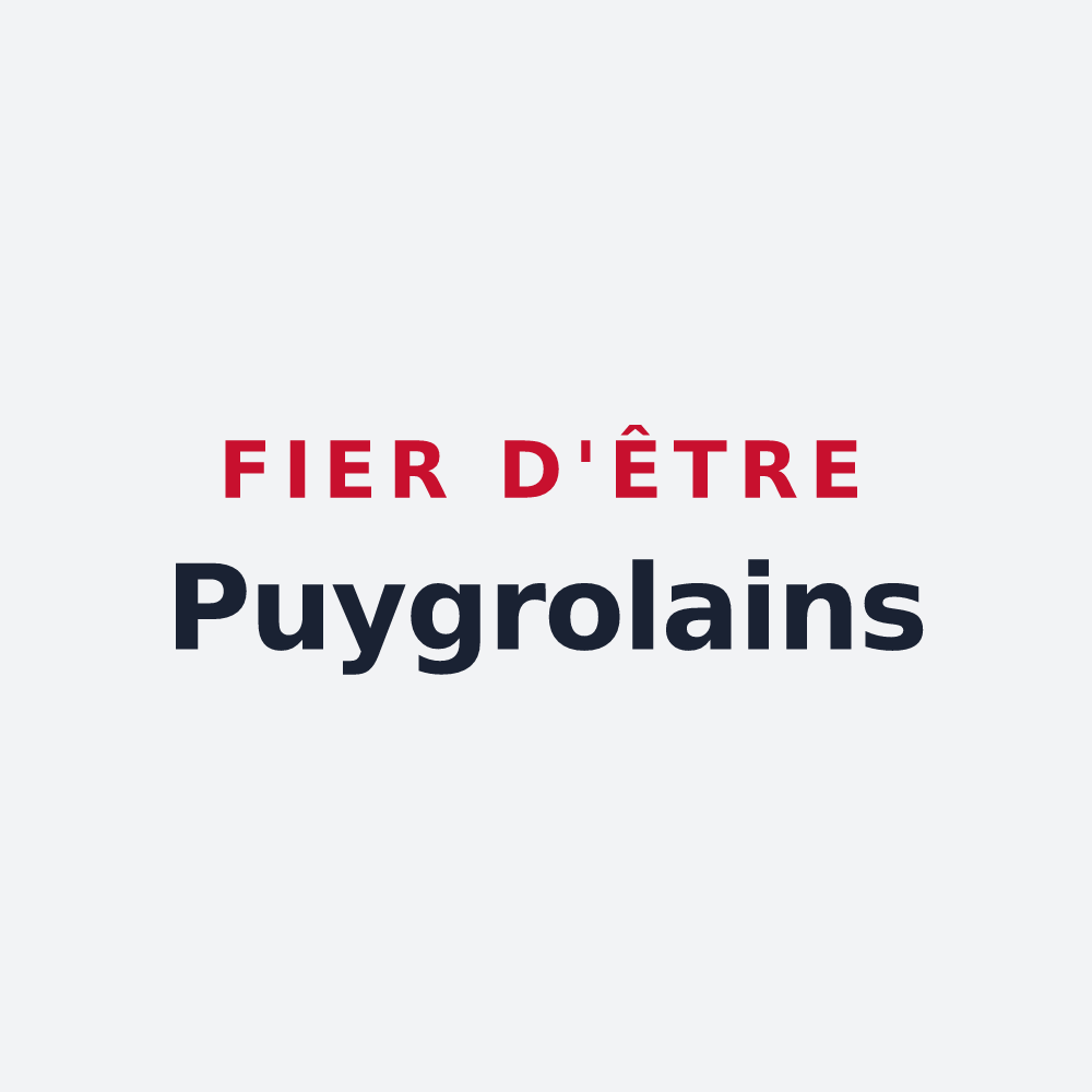 Poster « Fier d'être Puygrolains » — design pour Puygros