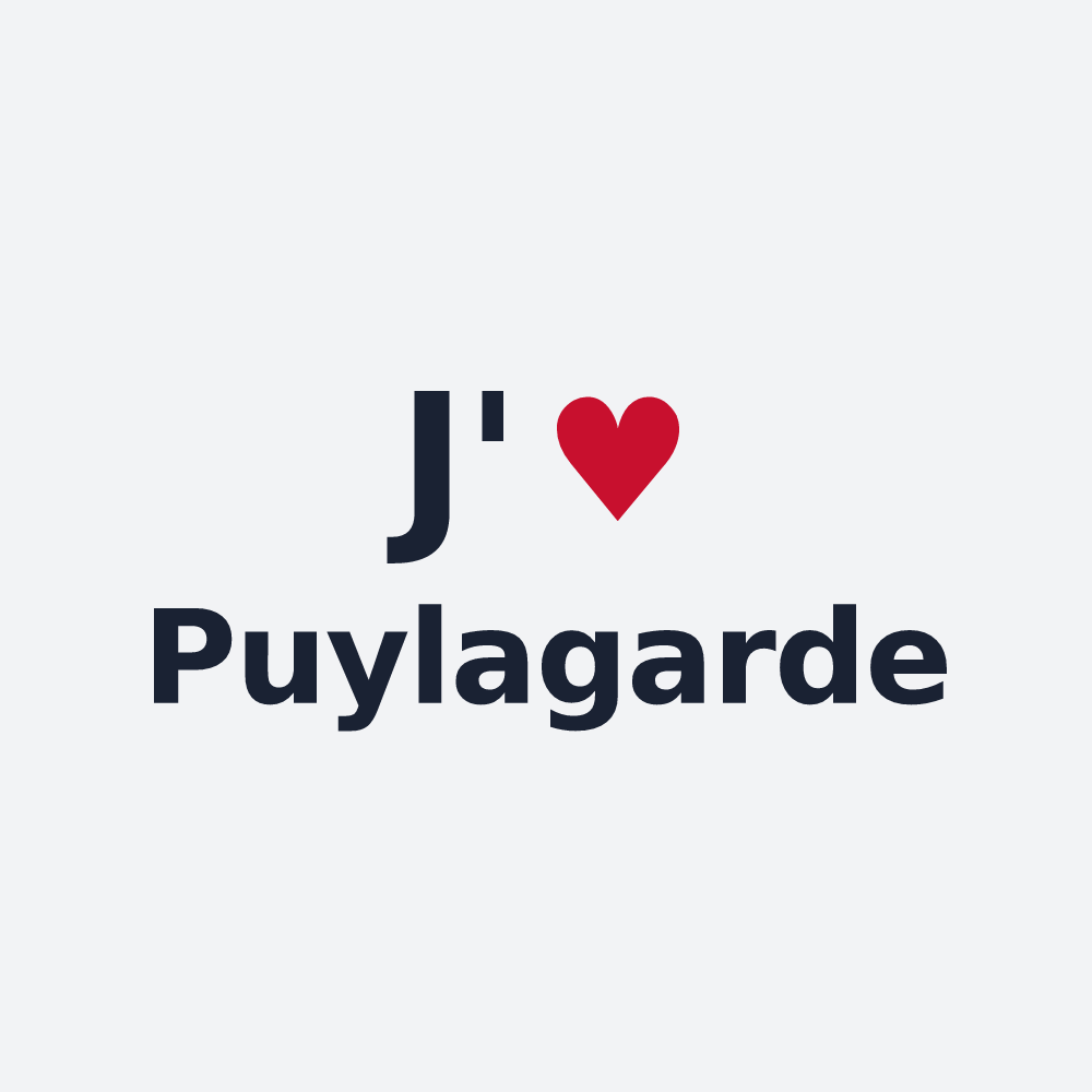 Poster personnalisé Puylagarde — design J'aime Puylagarde