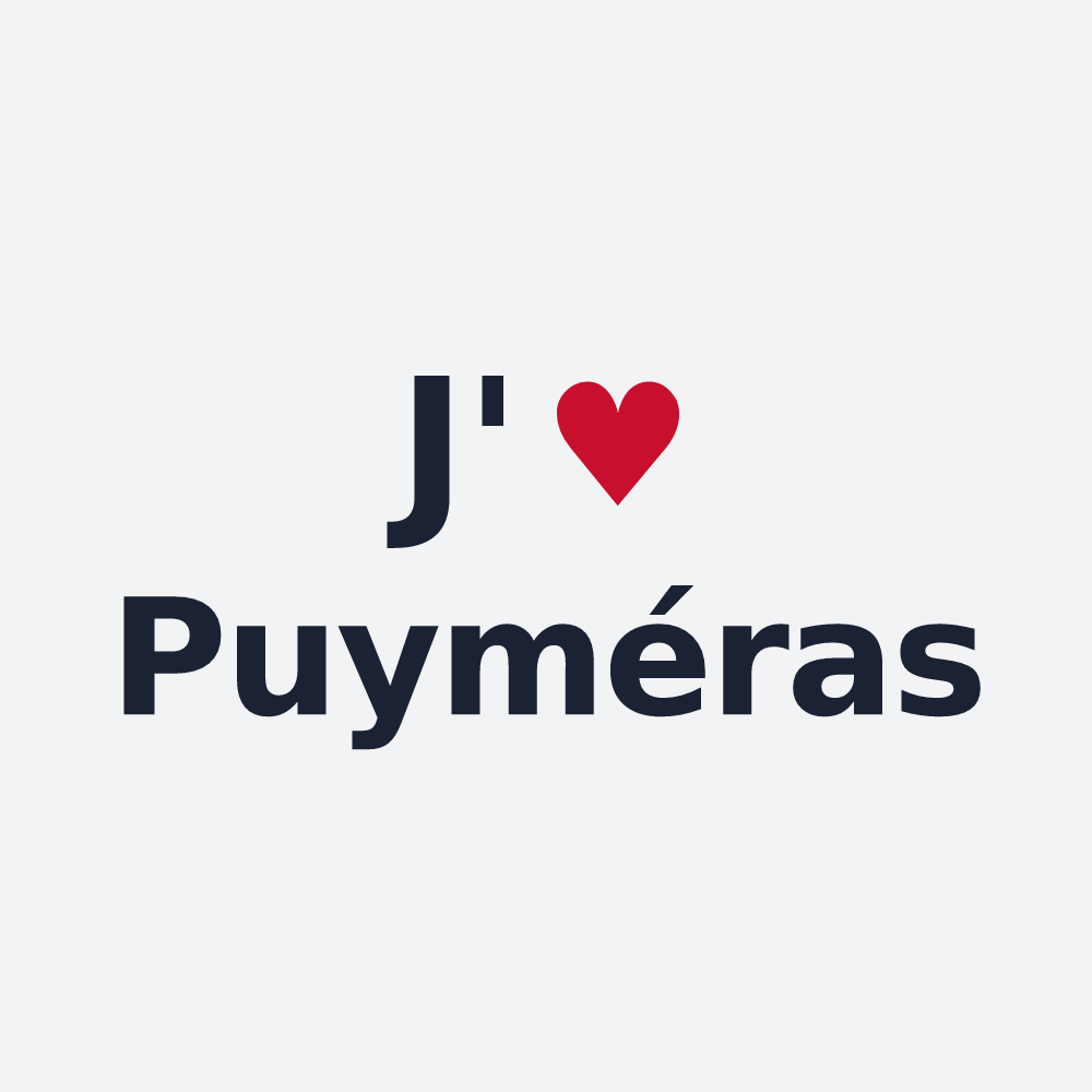 Poster personnalisé Puyméras — design « J'aime Puyméras » imprimé sur le poster