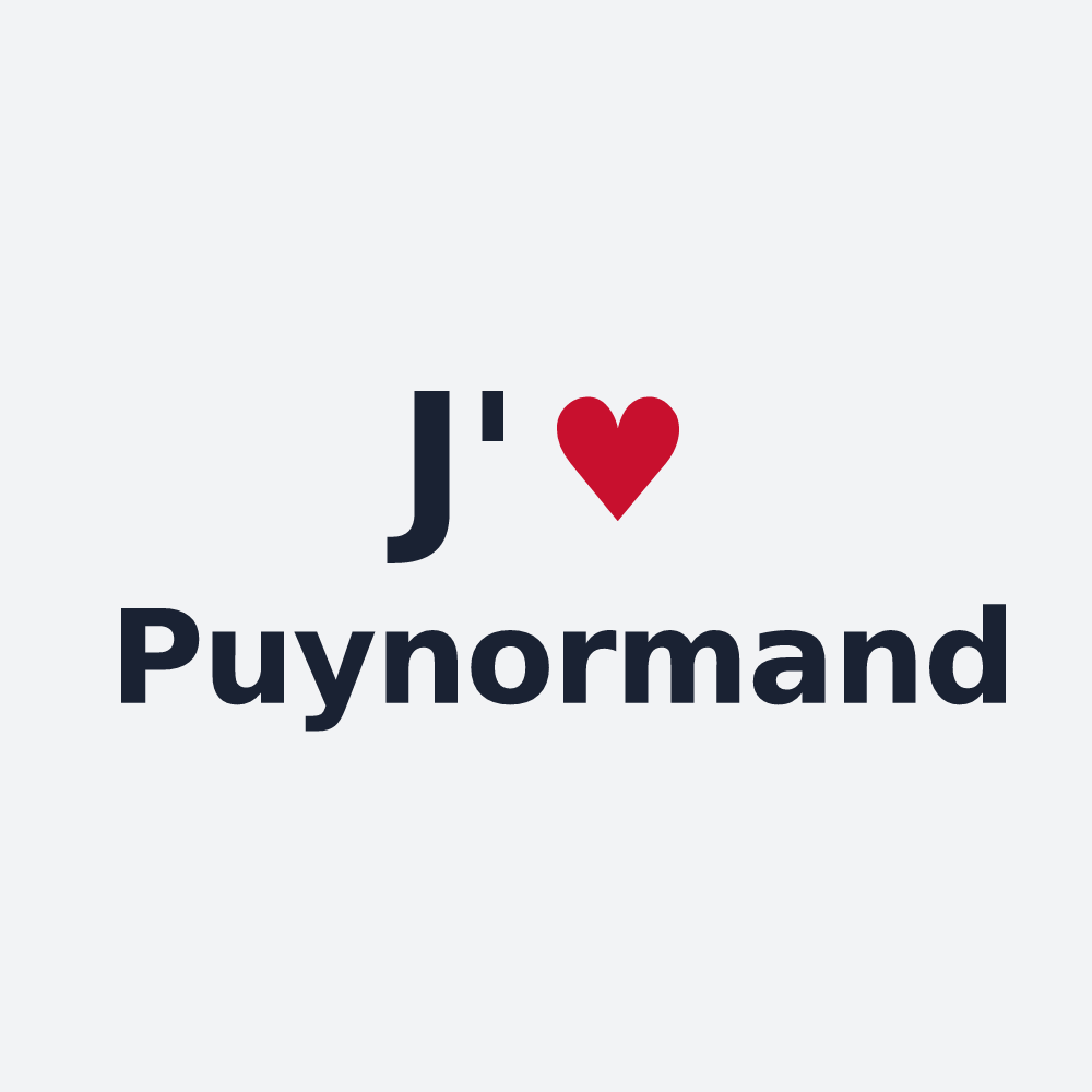 Poster personnalisé Puynormand — design « J'aime Puynormand » imprimé sur le poster
